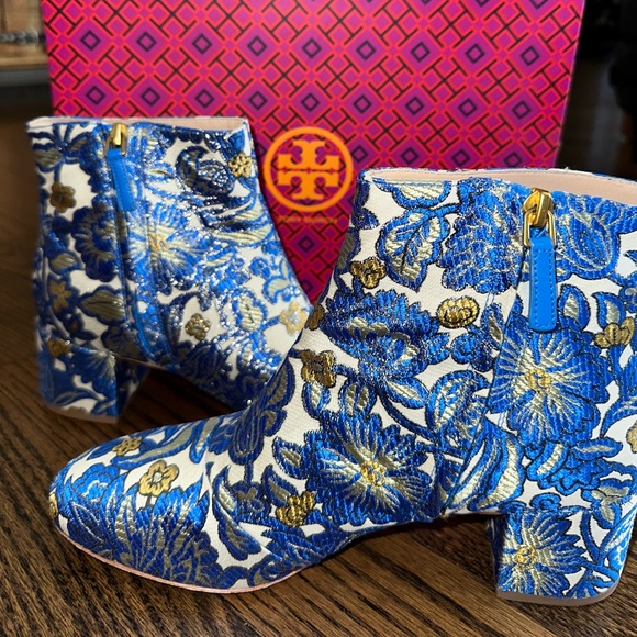 Tory Burch Shelby 50MM Brocade Bootie - Picture 2 of 5